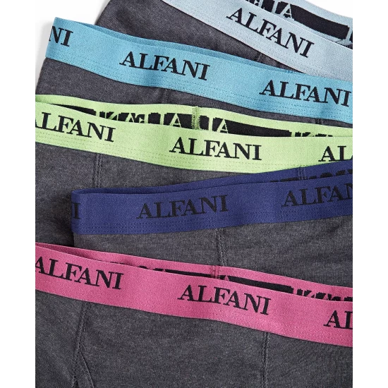 Top 10 π Alfani Men's 5-Pk. Contrast Waistband Boxer Briefs, Created For Macy's Charcoal π - Image 3