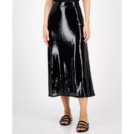 Top 10 π Alfani π© Women's Sequined Midi π Skirt, Created For Macy's Deep Black π - Image 5