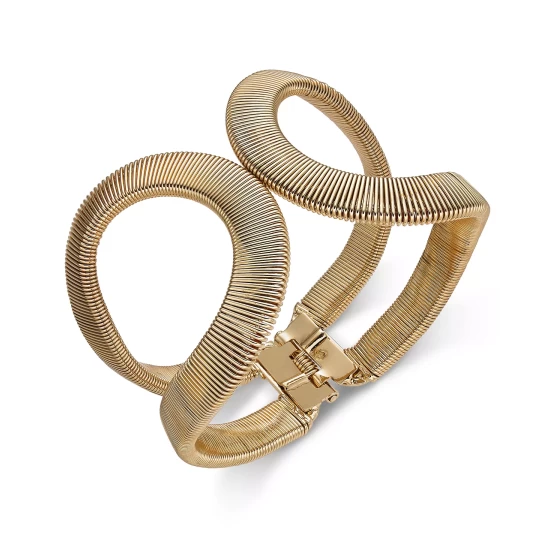 Best Sale π€© Alfani Gold-Tone Wrap Hinge Bracelet, Created For Macy's π - Image 2
