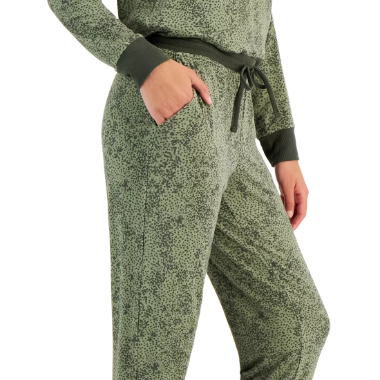 Best Pirce βοΈ Alfani π© Women's Printed French Terry Jogger Pants, Created For Macy's Organic Dot - Gossamer Green π€© - Image 5