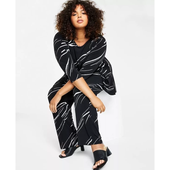 Best Pirce π Alfani π© Women's Side Slit Chemise Nightgown, Created For Macy's Greenblue Slate Ombre π₯° - Image 2