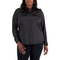 Outlet 😀 Alfani Plus Size Printed 3/4-Sleeve Top, Created For Macy's Contour Square Calla Lily 🎁