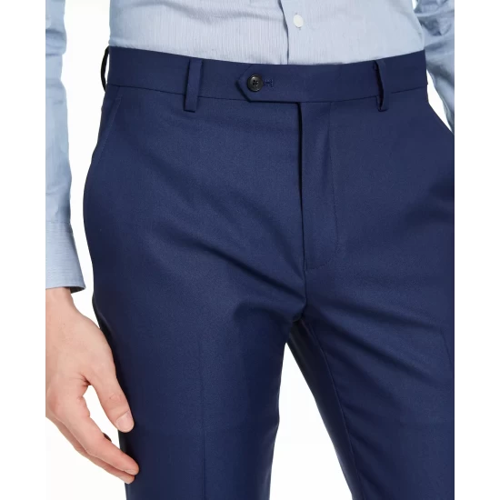 Discount π Alfani Men's Slim-Fit Stretch Solid Suit Pants, Created For Macy's Navy π - Image 10