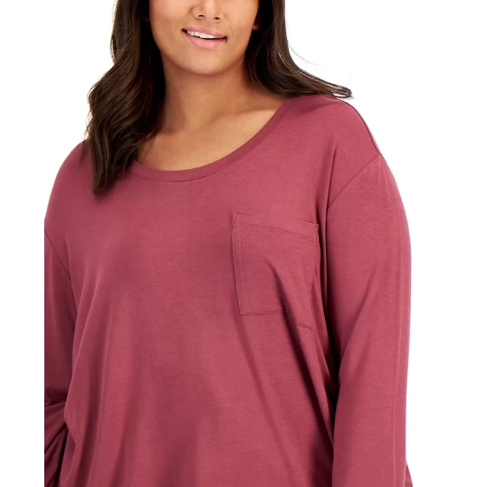 Top 10 β Alfani Plus Size Long-Sleeve Jersey Sleep Top, Created For Macy's Classic Black β¨ - Image 5