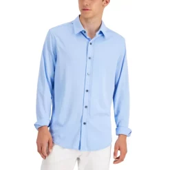 Hot Sale 🌟 Alfani Men's V-Neck T-Shirt, Created For Macy's Ocean Heather 🎉