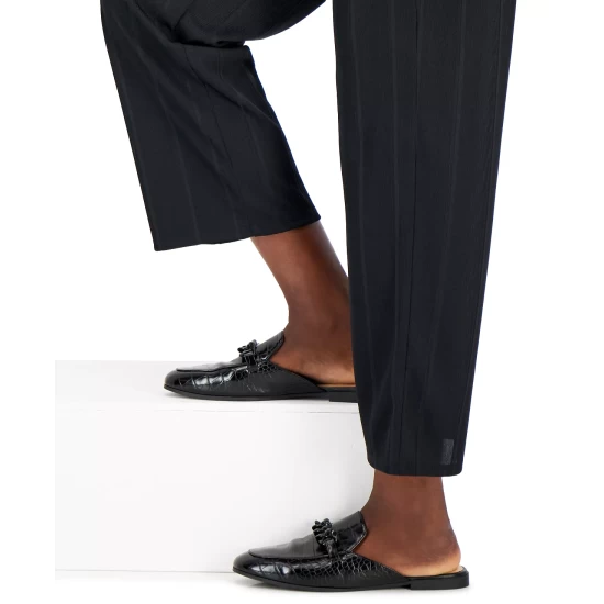 Coupon π Alfani π© Women's High-Rise Ribbed Wide-Leg Pull-On Pants, Created For Macy's Deep Black βοΈ - Image 5